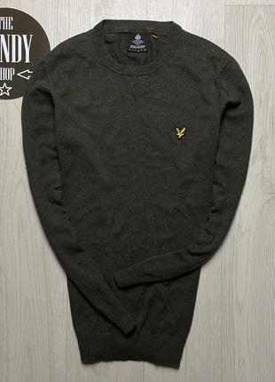 Мужской стильный свитер lyle scott, размер по факту м