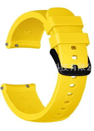 Силиконовый ремешок half strips для casio g shock / lite / 20 мм рифленый желтый 2100p