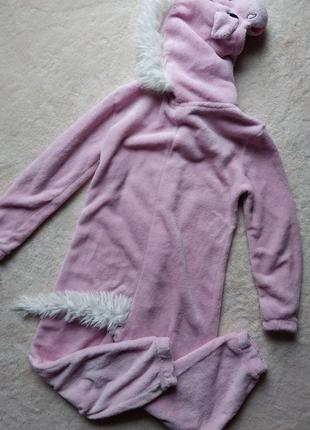 Піжама дівчинці 9-10років, флісова, рожева поні, комбінезон, кігурумі2 фото