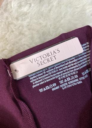 Трусики бесшовные xs s l бордовые с логотипом vs victoria's secret оригинал виктория сикрет3 фото