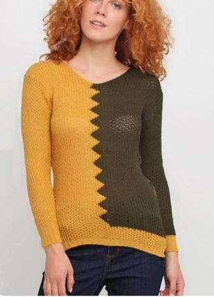 Гірчична вязана акрилова кофта світер светр свитер