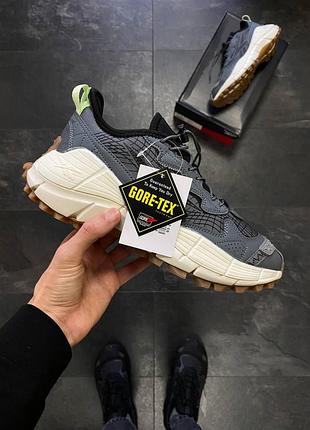 Чоловічі зимові кросівки reebok zig kinetica сірі з бежевим термо до -15*с рібок кінетика (b)