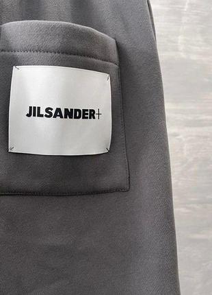 Крутые теплые джоггеры jil sander джил сандер в сером цвете4 фото