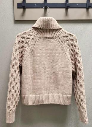 Вязаный теплый свитер с высоким воротом h&m - xs, s, m, l9 фото