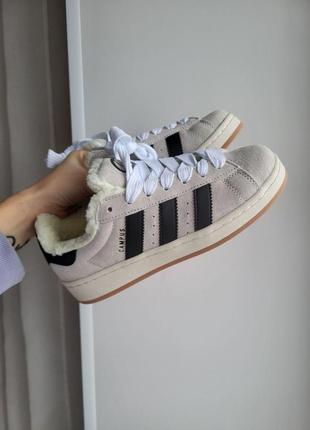 Кросівки утеплені adidas campus beige (рр 37-41)2 фото