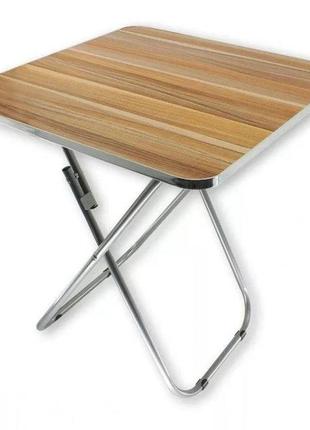 Крепкий стол раскладной квадратный easy-camping для пикника мдф1 фото