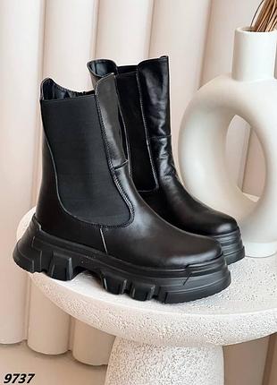 Ботинки зимние натуральная кожа 9737