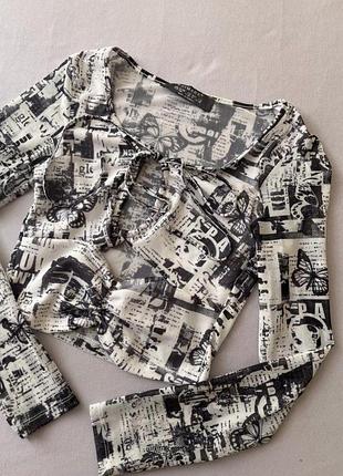 Блузка сетка, актуальний принт 😍🔥