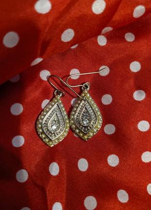 Серьги бижутерия белые accessoriez