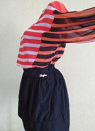 Сукня коротка, шифон, в смужку, bodyform3 фото