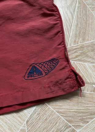 Мужские шорты rare vintage 90s y2k nike acg nylon red shorts retro logo2 фото