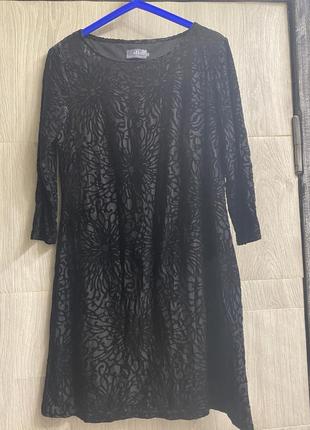 Крутое короткое черное платье"шанель" из стрейч - бархата на подкладке ml sti2 фото