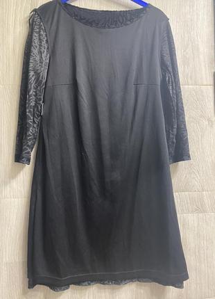 Крутое короткое черное платье"шанель" из стрейч - бархата на подкладке ml sti6 фото
