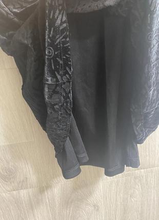 Крутое короткое черное платье"шанель" из стрейч - бархата на подкладке ml sti4 фото