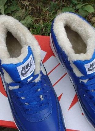 Зимові чоловічі кросівки nike air max 90 blue winter3 фото