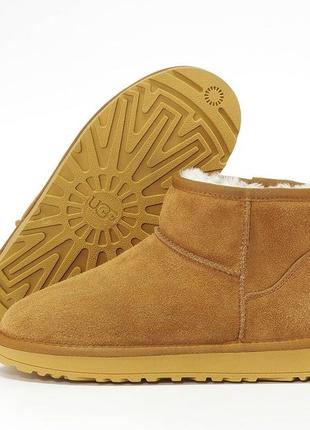 Женские угги рыжие ugg ultra mini зима