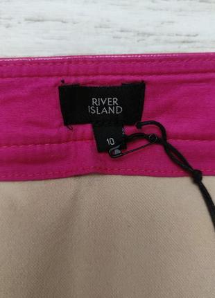 Эффектная юбка ярко розового цвета лак river island5 фото