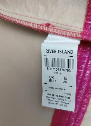 Эффектная юбка ярко розового цвета лак river island6 фото