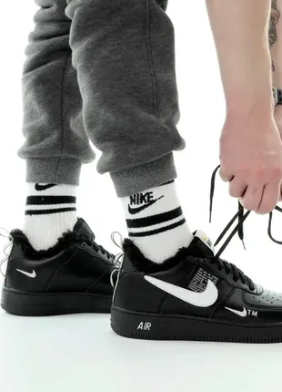 Кросівки чоловічі зимові nike zoom assersion white black 917506-001 mens sz 13 чорні найк зима winter ❄️ чоботи теплі зимові черевики fur