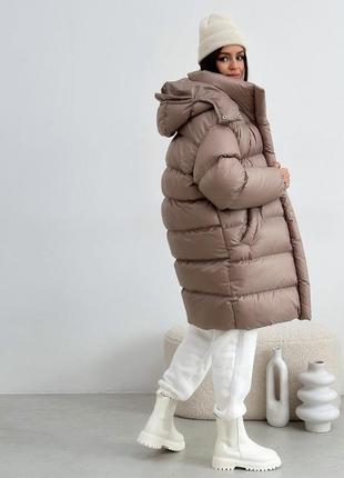 Куртка зимова ,кольору мокко ,аэропух100 см, очень теплый,цвет мокко,или наш 48