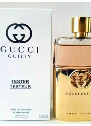 Оригинальный gucci guilty pour femme 90 ml tester парфюмированная вода1 фото