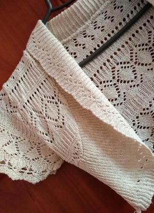 Чудове вязане болеро з натуральної нитки