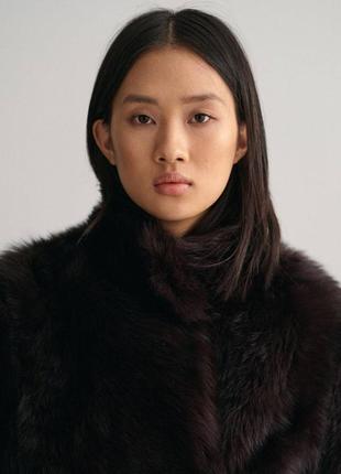Женское пальто шуба из меха ягненка премиум качества gant оригинал3 фото