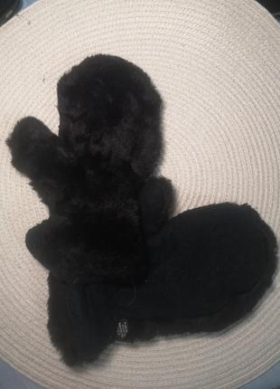 Тепленькие меховые перчатки на 4-6 лет на девочку варежки 🧤 перчатки варюжки варежки
