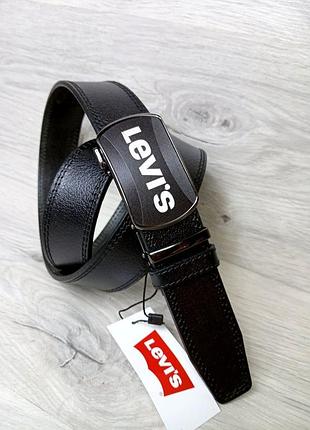 Ремень пояс мужской кожаный автомат в стиле levi’s / ремень мужественный кожаный автомат в стиле levi’s