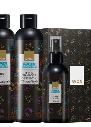 Дитячий парфумерно-косметичний набір avon «супер геймер» 3 в 1