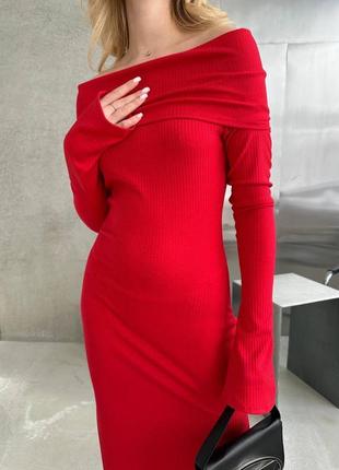 Нежное платье с разрезами на рукавах и ноге длинное с открытыми плечами мустанг2 фото