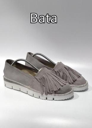 Шкіряні лофери мокасини bata