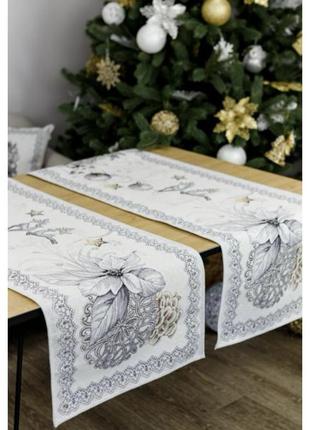 Новогодняя дорожка на стол ранер гобелен