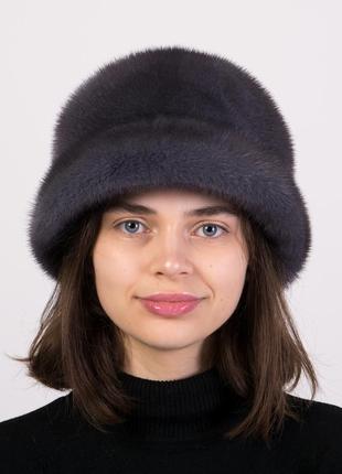 Зимовий жіночий норковий капелюх
