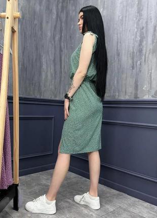 Сарафан - платье  средней длины с разрезом внизу9 фото