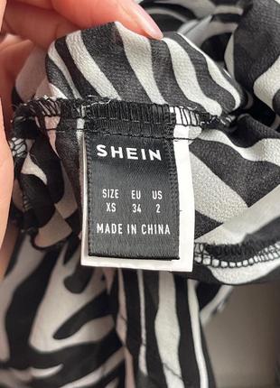 Блуза shein xs, s зебра трендова блуза9 фото