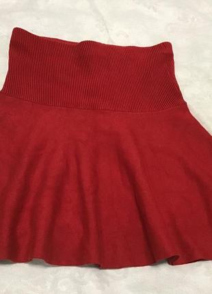 Юбка zara basic collection knit skirt size m4 фото