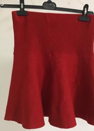 Юбка zara basic collection knit skirt size m8 фото