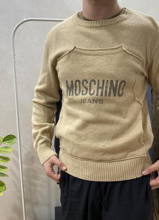 Винтажный свитер moschino made in italy