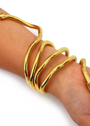 Украшение змея на шею колье ожерелье браслет змея золото серебро4 фото