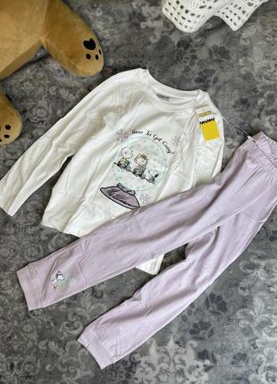 💜 пижама peanuts 110-116 134-140 snoopy снупи сиреневая белая хлопок рождественская новогодняя нежная9 фото