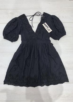 Короткое платье платье черное новое river island 10 36 s-m1 фото