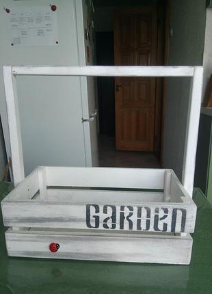 Кашпо деревянное новое «garden»