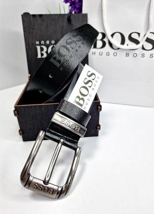 Ремень пояс мужской кожаный в стиле boss / ремень мужественный кожунай в стиле boss