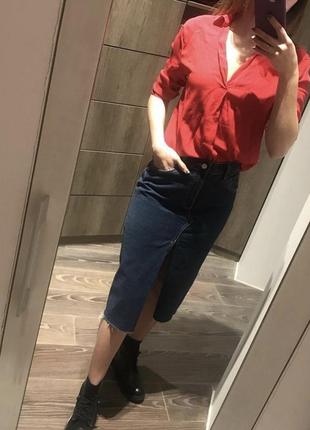 Джинсовая юбка zara
