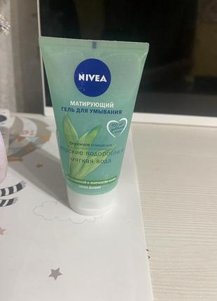 Матирующий гель для умывания nivea морские водоросли и мягкая вода, для жирной кожи, 150 мл1 фото