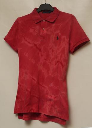 Polo ralph lauren рр m skinny polo поло из хлопка пике bleach dye