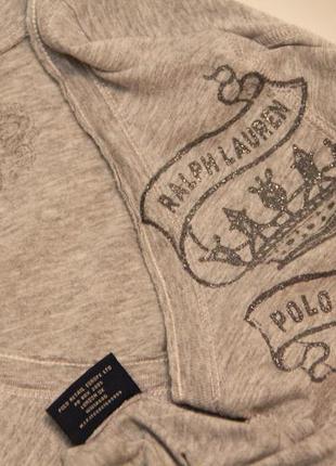 Polo ralph lauren рр m кофта из хлопка меланж блёстки4 фото