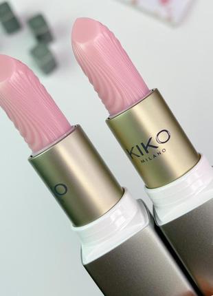 Помада-бальзам для губ kiko milano create your balance. розовая помада кико мело. бальзам для губ4 фото