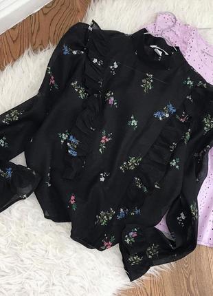 Блуза в цветочный принт zara